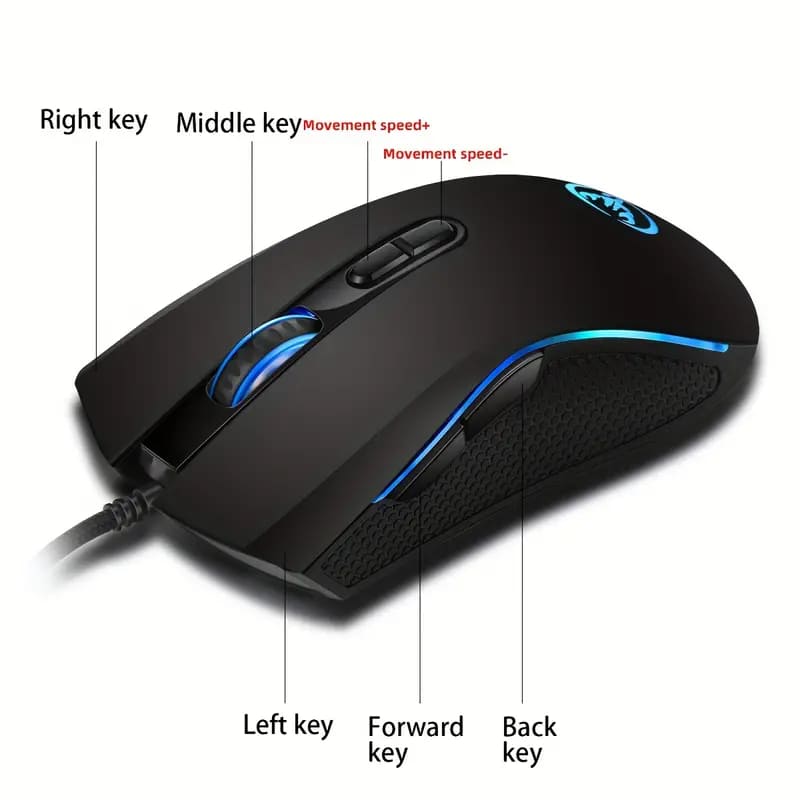 Wired Gaming Mouse with Adjustable DPI
